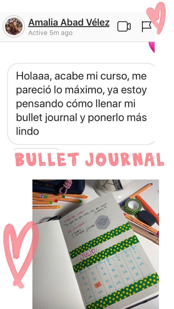 Bullet journal testimonio